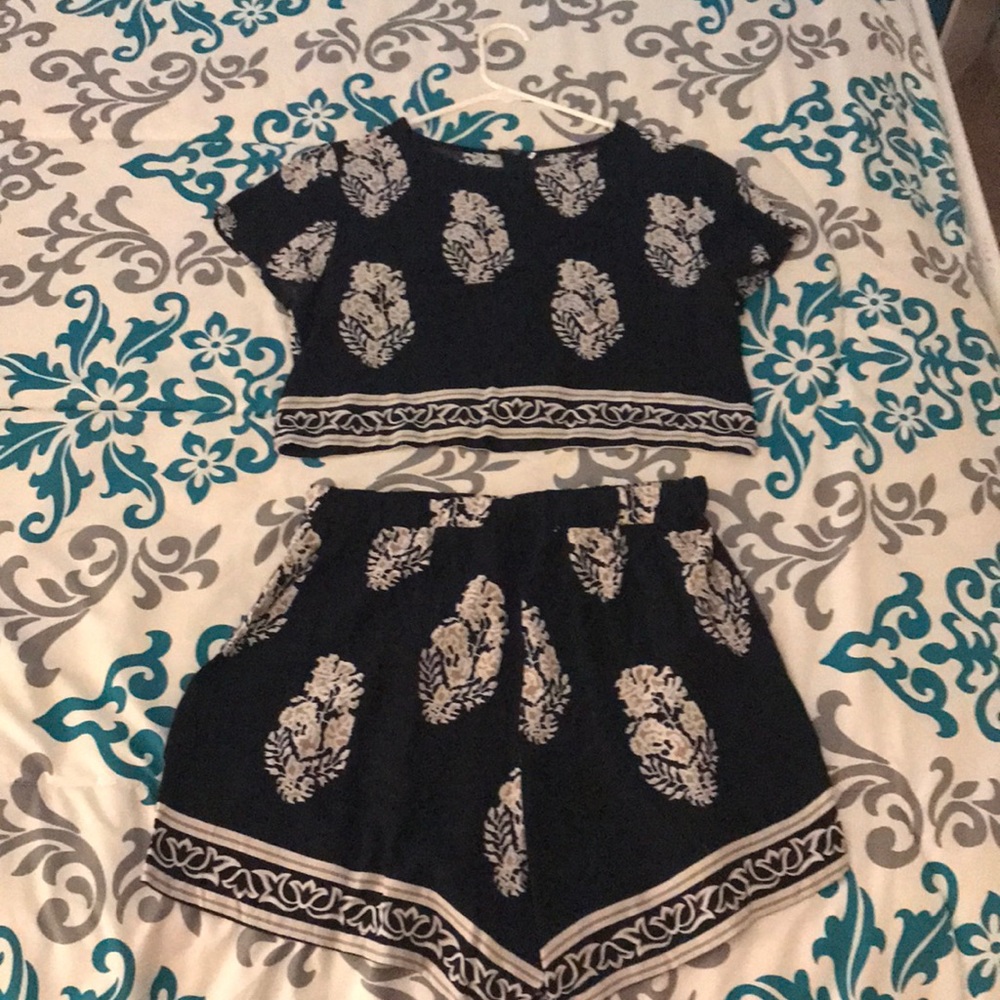 Navy Blue Two Piece